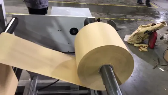 Hydraulic Loading Sharp Bottom Brown Paper Bag Making Machine 