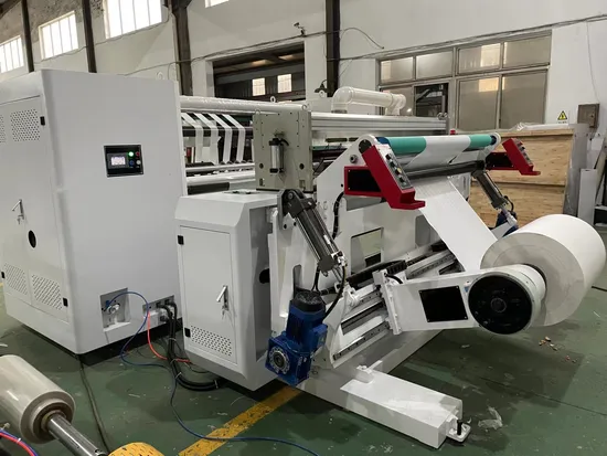 High Speed Kraft Paper Jumbo Roll Slitting Rewinding Machine with Automatic Unloading System and Tension Control 